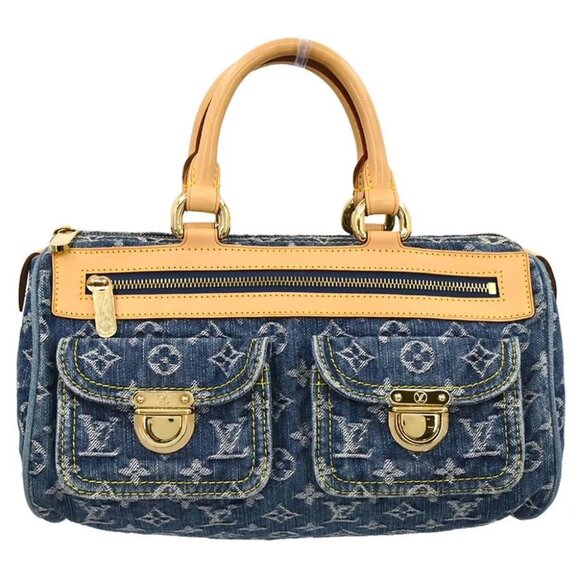 Louis Vuitton Blue Monogram Denim Neo Speedy Handbag - Picture 1 of 10
